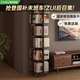 顧家家居全實(shí)木旋轉(zhuǎn)書架360度書柜多層收納家用書房靠墻可移動(dòng)落地置物架 精選純橡膠木|胡桃色-滾輪186*45 【送貨入戶包安裝】