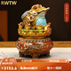 RWTW八方來財銅金蟾擺件客廳辦公室前臺三足金蟬蟾蜍裝飾開業(yè)禮物 大號 八方來財  長21寬21高 29cm