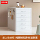 洛克菲勒辦公文件柜桌面鐵皮柜收納儲(chǔ)物柜鋼制迷你抽屜柜化妝品五斗柜 【白色】桌上小五抽35*28*35cm