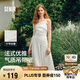 森馬（Semir）連衣裙女簡約度假風(fēng)吊帶裙2025夏法式收腰高級感長裙107425114040