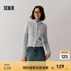 森馬森柔毛衫|商場(chǎng)同款針織開衫女短款絞花2024新款冬季圓領(lǐng)衣服 灰色調(diào)00322 155/80A/S