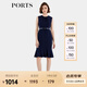 PORTS寶姿早春新款女裝休閑無(wú)袖束腰連衣裙ALD8D011LWP096 丈青 S (4)