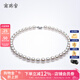 南珠宮福祿淡水珍珠項鏈925銀扣白色強(qiáng)光近圓女款送禮七夕情人節(jié) 7.5-8.5mm