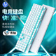 惠普（HP）GK100機(jī)械鍵盤 辦公電競游戲?qū)Ｓ糜芯€ 臺式機(jī)筆記本電腦 銀白青軸 104鍵