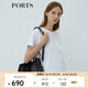 PORTS寶姿 商場同款新品女裝短袖白色刺繡圓領(lǐng)T恤LL8N026FCC102 白色 L