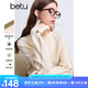百圖betu女裝冬季新款毛衣撞色繡線半高領(lǐng)百搭毛衣女2410T32 淺杏色 XS
