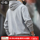 馬登工裝美式復(fù)古連帽衛(wèi)衣男純色休閑上衣秋季男裝外套男士運(yùn)動帽衫 灰色 2XL