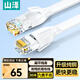 山澤（SAMZHE）六類網(wǎng)線 CAT6類千兆純銅扁平網(wǎng)線 電腦寬帶家用監(jiān)控網(wǎng)絡(luò)連接成品跳線 白色30米BBP630