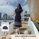 TOMMY HILFIGER【條紋裙擺】夏女氣質(zhì)休閑五?？凼昭@瘦POLO連衣裙76J5316 藏青色FAP M