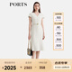 PORTS寶姿女裝2025春夏新款簡(jiǎn)約通勤溫柔風(fēng)經(jīng)典V領(lǐng)束腰魚尾連衣裙 米白色 S （4）