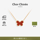 CHOR CHIOEE杜蔻蝴蝶項(xiàng)鏈女氣質(zhì)高級(jí)感輕奢項(xiàng)鏈送女友生日禮物 【吉娜同款】 紅玉髓