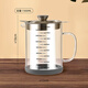 恩壽溯中藥過(guò)濾量杯藥渣濾網(wǎng)神器超細濾藥器玻璃分裝瓶廚房漏勺湯藥網(wǎng)篩 【過(guò)濾壺整套】 1.5L 【高硼硅耐熱玻璃】