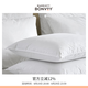 SHOPMARRIOTT 萬豪五星級酒店枕頭 白鴨絨 羽絨羽毛單人枕芯 四季純棉低枕軟枕 51×91 cm（單只+保護套）