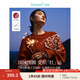 茵曼（INMAN）毛衣女圖案套頭毛衣2025春秋季新款女裝休閑針織上衣 紅色 S