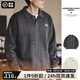 馬登工裝 美式休閑提花針織polo衫學(xué)院風(fēng)肌理感翻領(lǐng)套頭毛衣男秋冬 深灰 XL