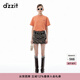 DZZIT地素牛仔褲2024秋季新款颯意迷彩丹寧主義短褲女 深綠色 XS