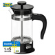 宜家（IKEA）UPPHETTA烏普塔咖啡壺茶壺玻璃咖啡手沖壺現(xiàn)代家用 黑色0.4L