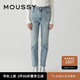 moussy 新品經(jīng)典水洗鉛筆褲小腳牛仔褲女010GAA12-2730 111淺藍(lán)色 XL