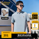 卡賓（CABBEEN）【汗隱珠地】刺繡男2024夏季新款休閑情侶裝女polo衫 藍灰色27 L /175/50