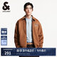 杰克·瓊斯（JACK&JONES） 秋冬潮仿麂皮絨面料親膚燈芯絨翻領領型夾克外套棉服224309017