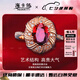 ?？ㄒ?HEEKAIYI戒指女士鴿血紅寶石戒指奢侈首飾七夕情人節(jié)生日禮物送老婆送女友 1克拉  鴿血紅寶石戒指(主石約/精選無暇）