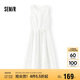 森馬（Semir）連衣裙女顯瘦收腰長(zhǎng)裙溫柔2025夏季氣質(zhì)木耳邊背心裙107425114060