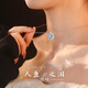 締晶孫儷同款人魚之淚項(xiàng)鏈女S925銀吊墜七夕情人節(jié)生日禮物送女朋友 DM21-8MM莫桑鉆項(xiàng)鏈39cm標(biāo)準(zhǔn)款