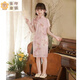 邦伊芙粉色旗袍裙女大童2024新款古典夏季兒童小學(xué)生中國風(fēng)民國禮服氣質(zhì) 梅粉 120