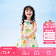 巴拉巴拉女童連衣裙寶寶童裝2024夏季兒童無袖裙子小清新印花208224111012