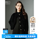 晚白【斷碼清倉拼手速】100%羊毛高級(jí)感千金風(fēng)短款加厚保暖毛毛外套女 黑色 L
