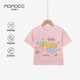 瑪米瑪卡 MOMOCO女童夏裝女童T恤夏季新款透氣時尚美人魚T恤 粉色  120 