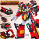 展高正版炫卡斗士3第三季銀翼騎士變形機器人兒童禮物男孩玩具金剛 炫卡3-重裝赤魂王4合體