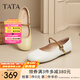 他她（TATA）2025秋商場(chǎng)同款時(shí)尚百搭女瑪麗珍鞋新款YFF03CQ5 米白/棕 36