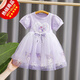ADVSUS女童夏季網(wǎng)紗連衣裙2025新款兒童卡通庫(kù)洛米裙子韓版公主裙網(wǎng)紗裙 紫色小孩喜歡的輕奢品牌 120 cm