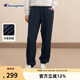 Champion冠軍加絨束腳褲女冬季新款抽繩直筒衛(wèi)褲保暖運(yùn)動(dòng)長(zhǎng)褲 藏青色 M 