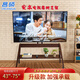 CREAINSUN昌碩藝術(shù)電視支架復(fù)古風(fēng)實木移動電視柜通用小米電視架海信TCL創(chuàng)維電視落地支架 （包入戶安裝）胡桃色 YJ03  43-75英寸