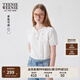 Teenie Weenie小熊女裝襯衫2025夏季新款少女感木耳邊甜美時(shí)尚襯衣 白色 L