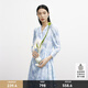 麥檬MM商場(chǎng)同款23春新款純棉綠色碎花法式褶皺連衣裙女5E3291381 天空藍(lán)5E2291161 L