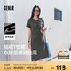 森馬（Semir）[商場同款]連衣裙女小心機扭結(jié)顯瘦2025夏開叉T恤裙101325114009