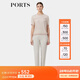 PORTS寶姿春季新品女裝胸前飾品點(diǎn)綴針織短袖上衣ALP8K701RXX008 淡香草黃 L