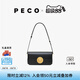 PECO852真皮斜挎復古小法棍包新款單肩通勤方包七夕情人節(jié)禮物 經典黑藍內里頭層手搓紋牛皮現貨
