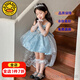 G.DUCKKIDS童裝洛麗塔公主裙女童連衣裙夏季新款生日禮服蓬蓬裙兒童愛莎裙子 藍(lán)色裙子 100 尺碼2~3歲【 90-100cm】