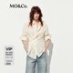 MO&Co.襯衫2025夏新品清透薄絲綿兩穿設計感寬松開衫MBE2SHT031 米杏色 XS /155