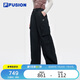 FILA FUSION斐樂(lè)潮牌梭織長(zhǎng)褲女2025春季時(shí)尚休閑寬松工裝褲