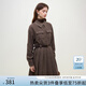 范思藍(lán)恩23FS14521 格子襯衫連衣裙女冬季內(nèi)搭學(xué)院風(fēng)復(fù)古百褶裙子 棕咖格紋 M