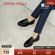THOM WILLS便士樂福鞋男真皮夏季舒適柔軟皮鞋透氣懶人鞋 黑色小牛A3181 40 /7碼