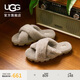 UGG春季女士舒適輕便交叉帶厚底懶人毛毛鞋1107955GOA|山羊棕色 36