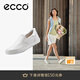 愛步（ECCO）休閑鞋女鞋 25年夏季牛皮休閑板鞋一腳蹬小白鞋 柔酷 470853 白色47085361146 36 (225mm)
