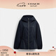 蔻馳（COACH）【七夕情人節(jié)禮物】奧萊女士收腰戶外夾克 海軍藍色 S