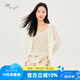 片斷（dribs＆drabs）片斷毛針織衫女2025春季新款v領(lǐng)長(zhǎng)袖顯瘦簡(jiǎn)約優(yōu)雅溫柔風(fēng)開(kāi)衫上衣 米白 L 165/88A